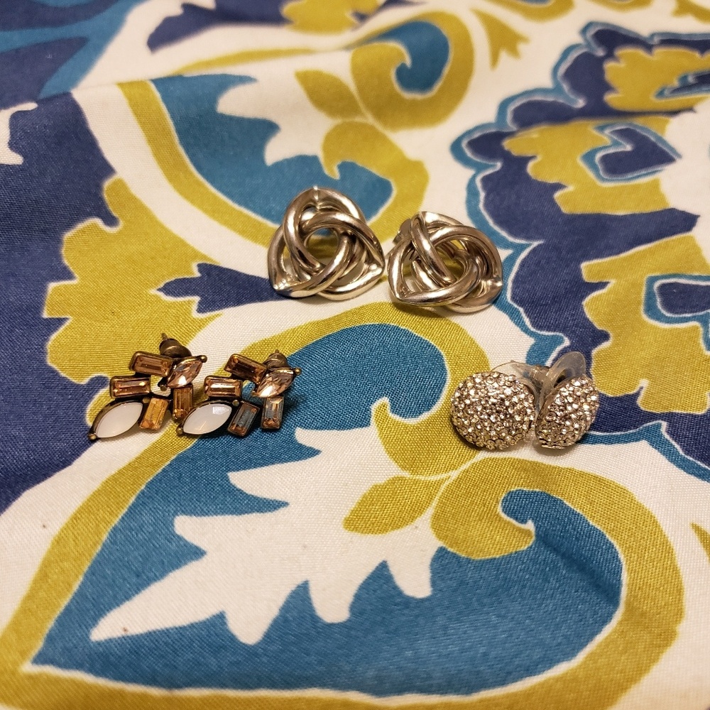 Three sets of earrings